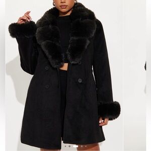 Fashion Nova Women's Black Coat